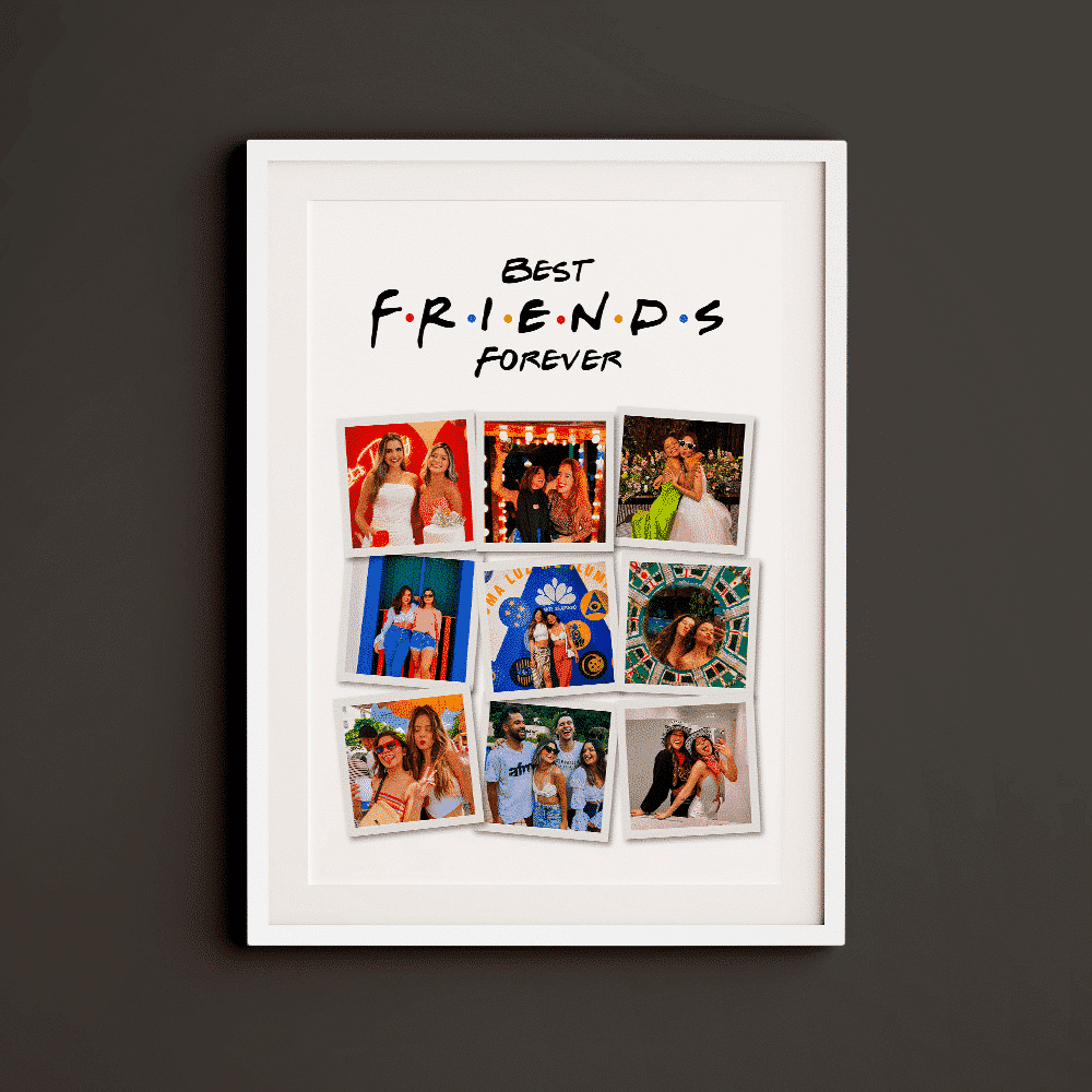 Alternative view of Quadro Friends com Fotos (21x29,7cm)